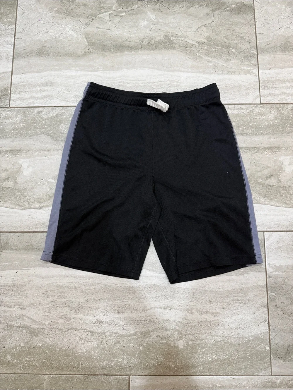 Carter's Black Shorts with Gray Side Stripes